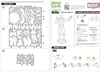 Amazon.com: Metal Earth Premium Series Marvel Iron Man Mark
